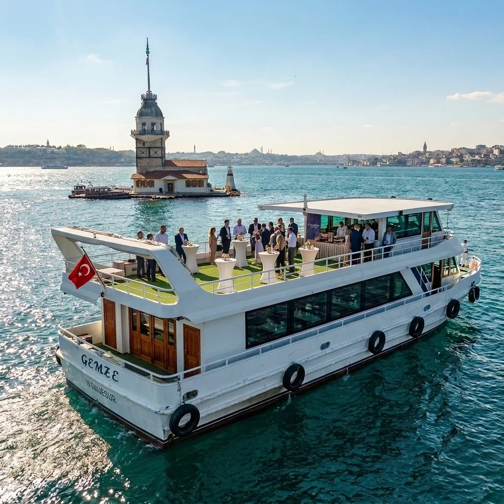 Boğazda Tekne İçinde İş Toplantısı