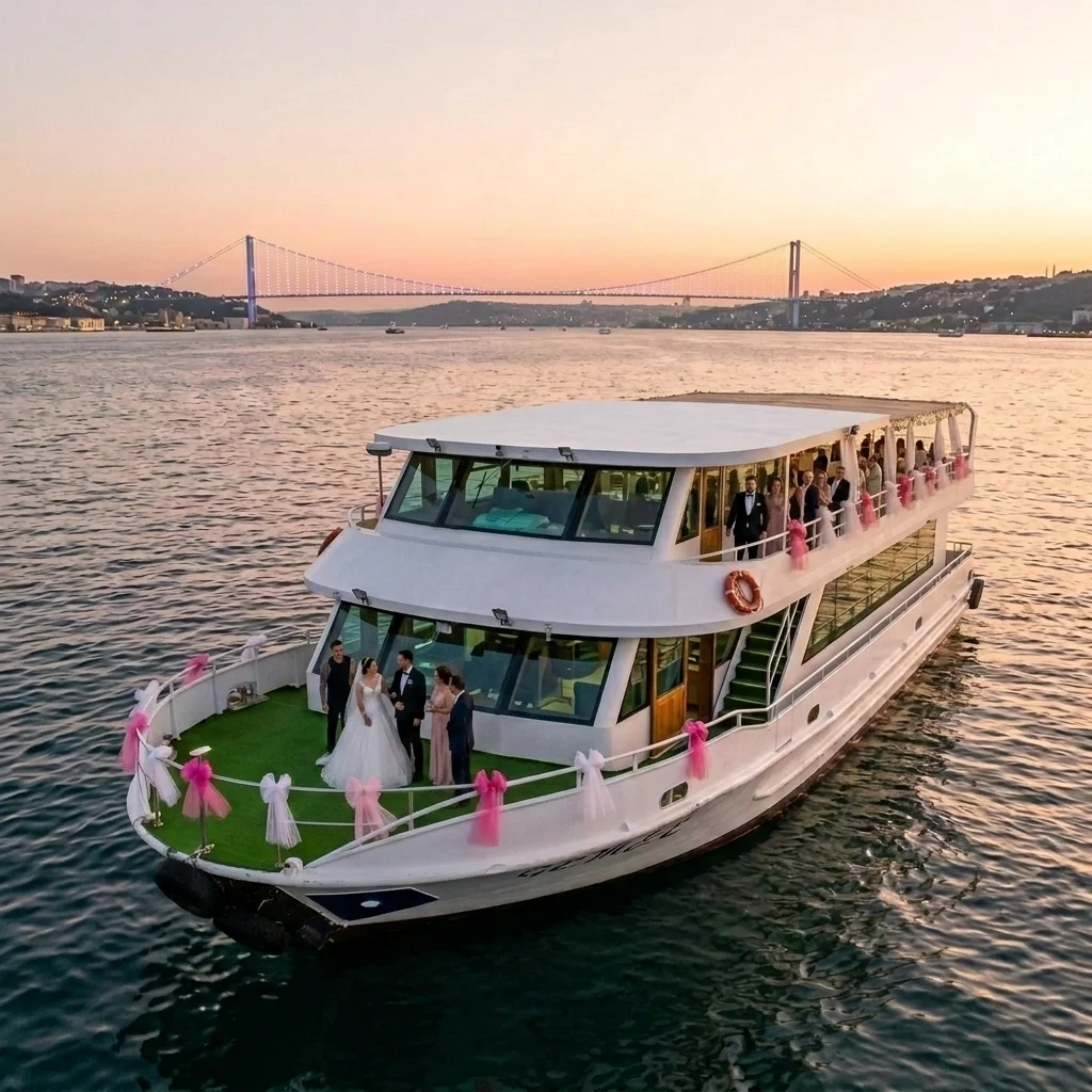 İstanbul Boğazı Düğün Teknesi Organizasyonu